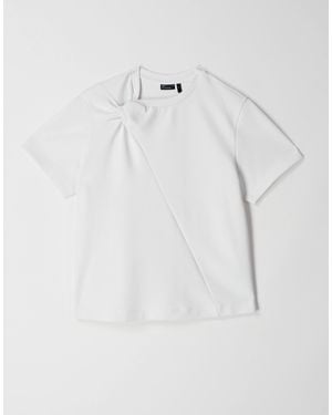 ASOS Twist Shoulder T-Shirt - White