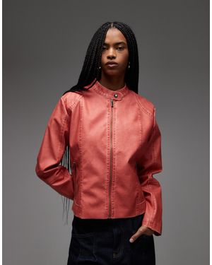 Collusion – biker-jacke - Rot