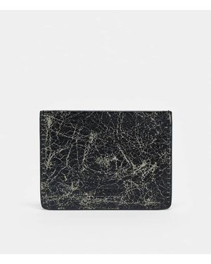 Weekday Cracked Effect Card Holder - Black