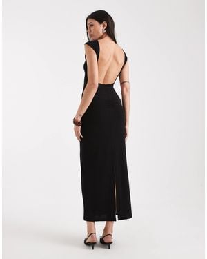 Noisy May Ruched Detail Backless Midaxi Dress - White