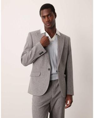 ASOS Skinny Suit Jacket With Wool - Grey