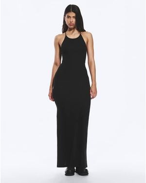 Weekday Vestito Lungo Con Dorso A Vogatore - Nero