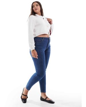 Don't Think Twice Dtt Plus Jo Mid Rise Skinny Jeans - Blue