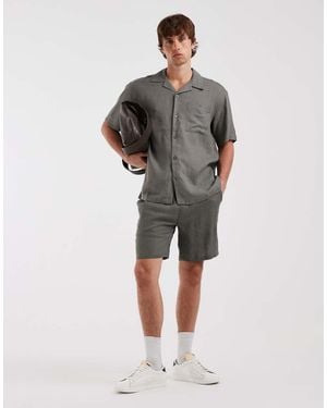 Only & Sons Linen Rich Shorts - Grey