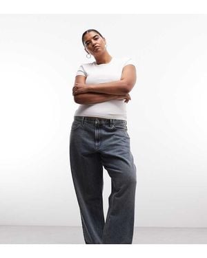 Collusion Plus X001 Jeans Anti-Fit Lavaggio Marmorizzato Medio - Blu