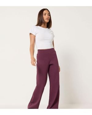 PixieGirl Petite Wide Leg Yoga Trousers - Purple