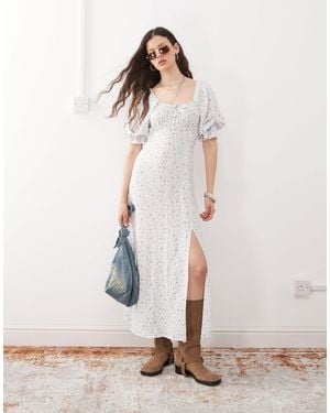 Miss Selfridge – maxi-freizeitkleid mit blümchenprint - Natur