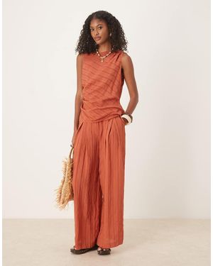 ASOS Palazzo Stripe Trousers Co-ord - Orange