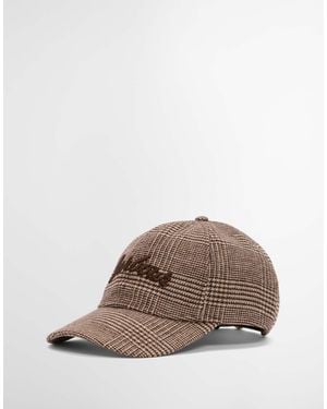 Barbour Kirklees Tweed Check Logo Cap - Brown