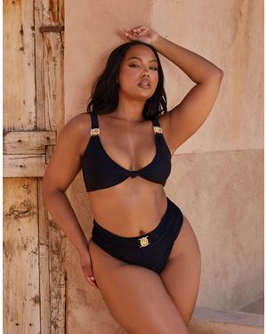 Moda Minx Curve x bernadette afia – amour – triangel-bikinioberteil - Braun