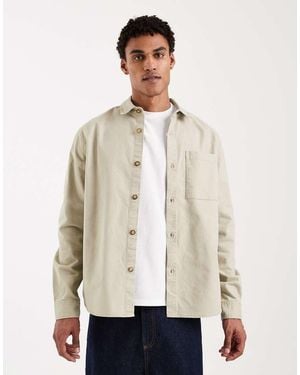 New Look Oversized Overshirt - Natural