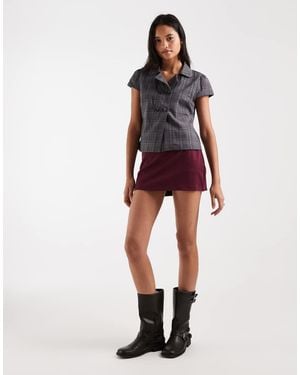 Hollister Low Rise Tailo Mini Skort - Red