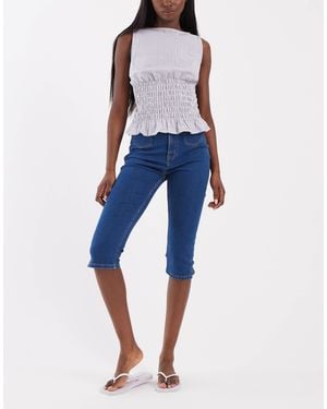 ASOS Denim Capri Jean With Pocket Detail - Blue