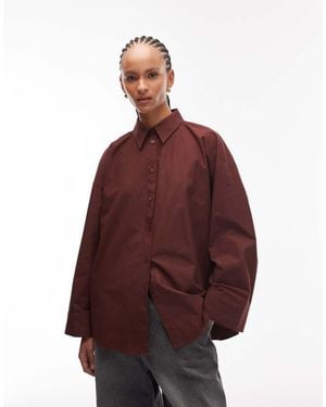 ASOS Oversized Overhemd Met Wijde Mouwen - Rood