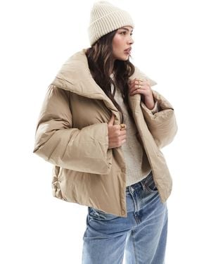 Vero Moda Short Padded Jacket With Wide Sleeves - Metallic