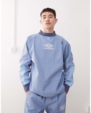 Umbro Sudadera Azul Con Bordado Del Logo Drill De