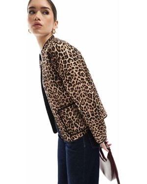 Vero Moda Veste matelassée à imprimé léopard - Multicolore