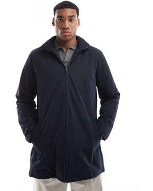 French Connection French Connection Lined Mac Jacket With Hood - Blue