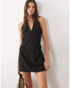 Cotton On Haven Halter Mini Dress - Black
