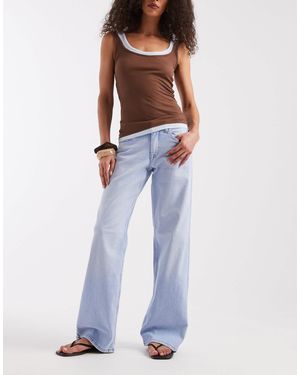 ONLY Judy - jean ample à taille basse - vif - Bleu