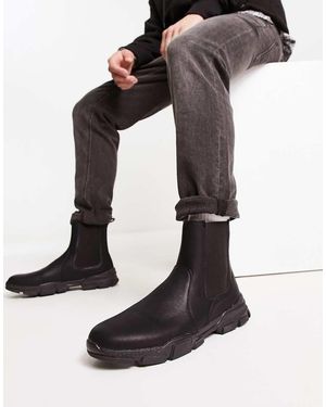 New Look Back Tab Chunky Chelsea Boots - Black