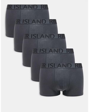 River Island – 5er-pack unterhosen - Blau
