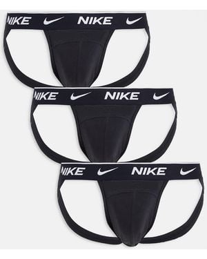 Nike Set Van 3 Katoenen Jockstraps - Zwart