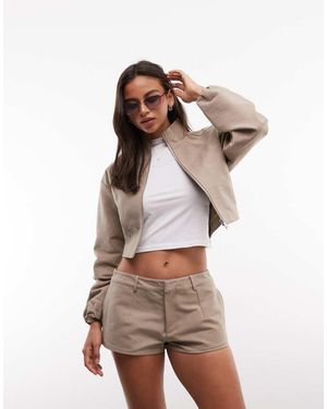 CERNUCCI Micro Short Van Keperstof - Naturel