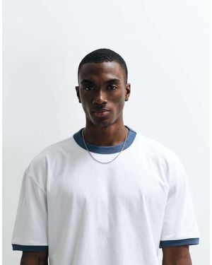 Hollister Heavyweight Boxy Ringer T-shirt - White