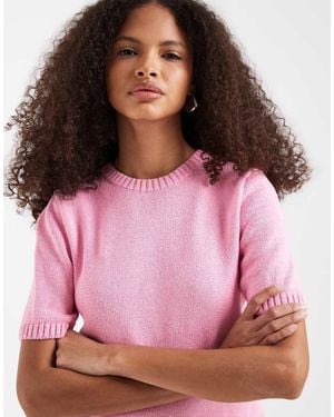 ASOS Knitted Shrunken Top - Pink