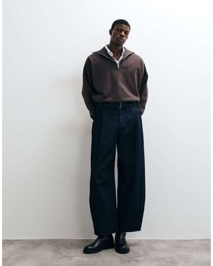 ASOS Jeans A Gamba Bombata Con Cintura - Blu