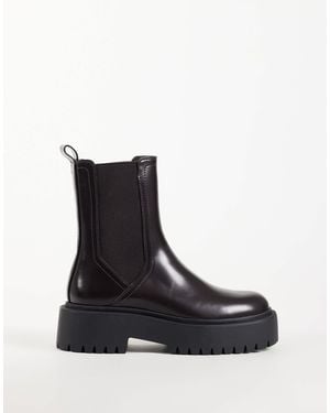ASOS Ashton bottines chelsea chunky couleur chocolat - Noir