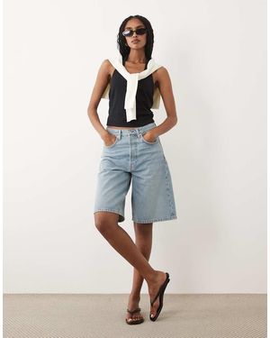 ARKET Loose Fit Denim Shorts - Blue