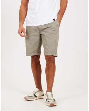 Brave Soul Cotton Twill Elasticated Waist Shorts - Natural
