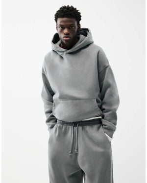 Pull&Bear Boxy hoodie - Grau