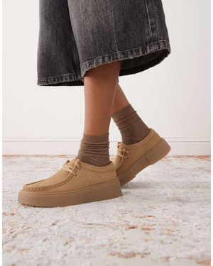 Clarks Zapatos Color Arena Oscuro De Ante Torview De -Neutro - Multicolor