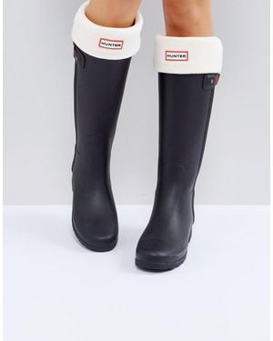 HUNTER Original Cream Tall Boot Socks - Multicolour