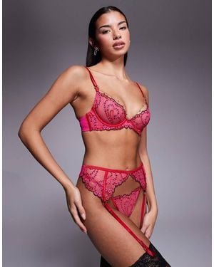 Ann Summers Valentines Cupid's Love Suspender Belt With Detachable Chain - Red