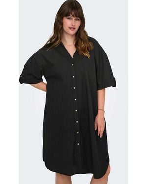 ONLY – hemdblusenkleid - Schwarz