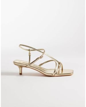 Public Desire Glinda Kitten Heel Strappy Sandals - Natural