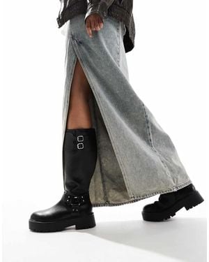 New Look Chunky Biker Boot - Grey