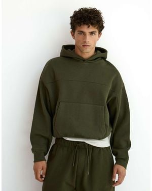 Bershka – kastiger kapuzenpullover - Grün