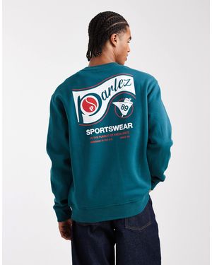 Parlez Screen Printed Sports Graphic Logo Sweatshirt With Back Print - Blue