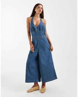 Wrangler – jeans-jumpsuit - Blau