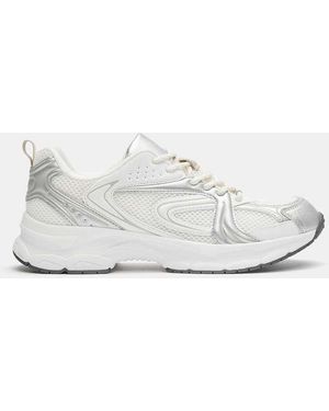 Pull&Bear Chunky Lace-Up Trainers - White