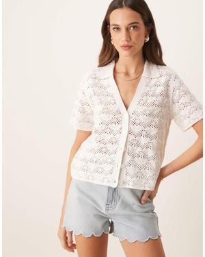 Abercrombie & Fitch Relaxed Textured Polo Shirt - Natural