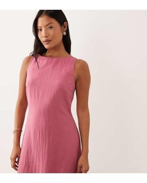 Miss Selfridge Linen Look Shift Dress - Red
