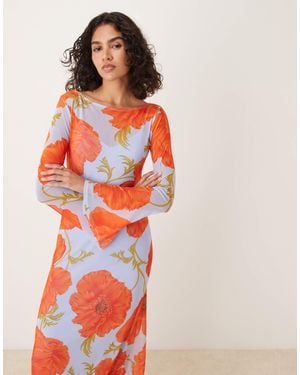 Never Fully Dressed – kleid aus netzstoff - Orange