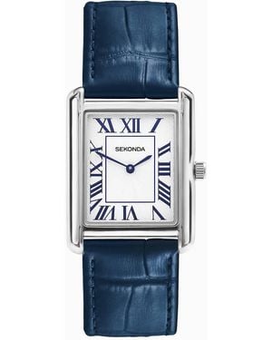 Sekonda Clement 28Mm Rectangular Watch - Blue
