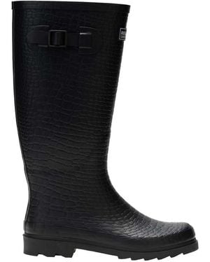 Regatta Botas De Agua Impermeables Fairweather Iii En Negro Efecto Reptil